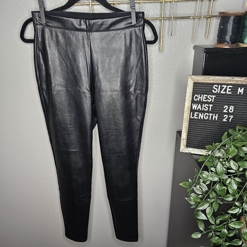 Black pleather pants